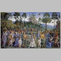 Perugino, Wanderung des Mose nach Aegypten (Wikipedia).jpg